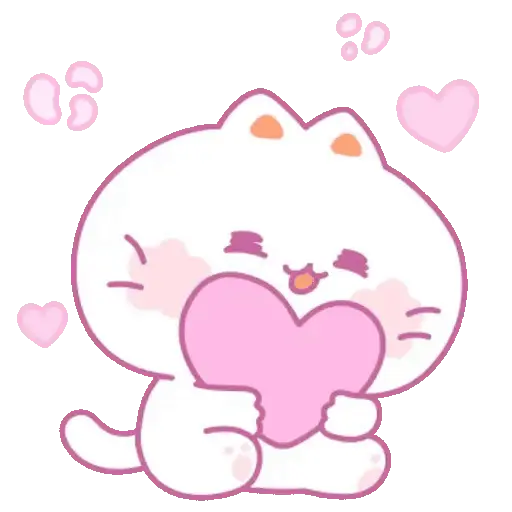 ✨ Gato rosa animado 😽🌹 20