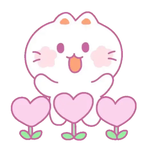✨ Gato rosa animado 😽🌹 9