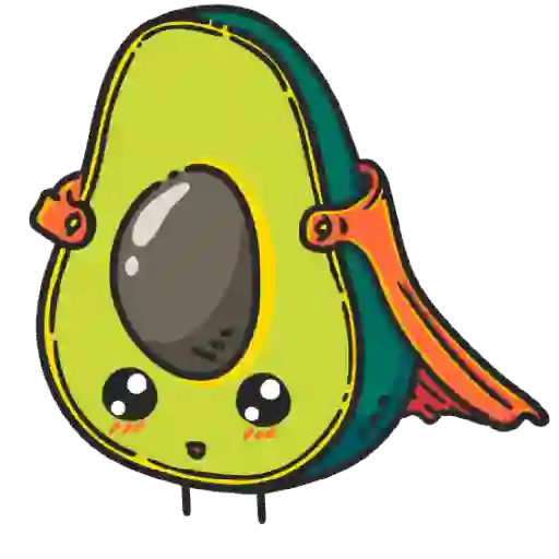 Aguacate Kawaii Animados 17