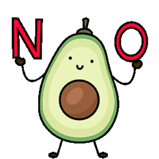Aguacate Kawaii Animados 14