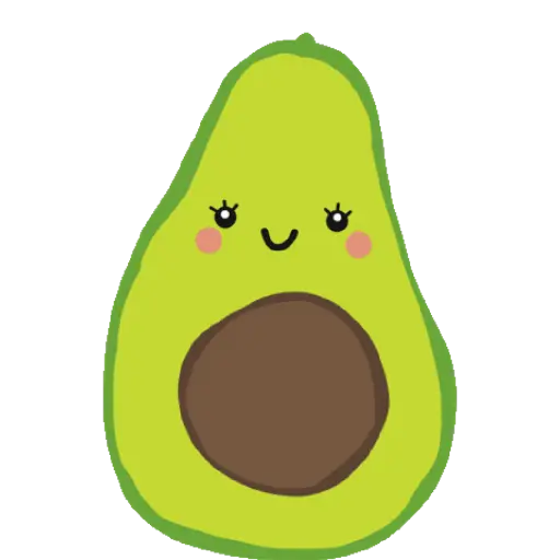 Aguacate Kawaii Animados 15