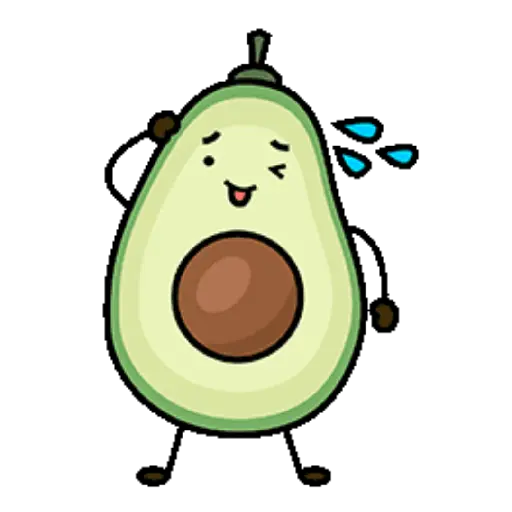 Aguacate Kawaii Animados 20