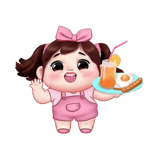 Graciosa niña chibi👧🩷💞 4