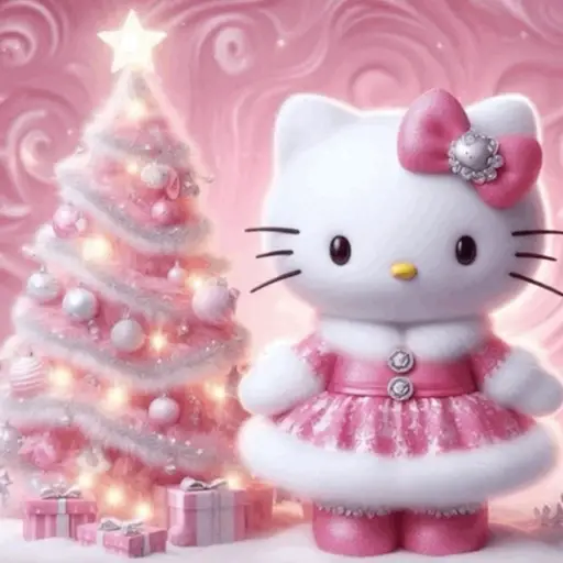 Navidad Rosa Hello Kitty 💕🎀🎄✨ 4