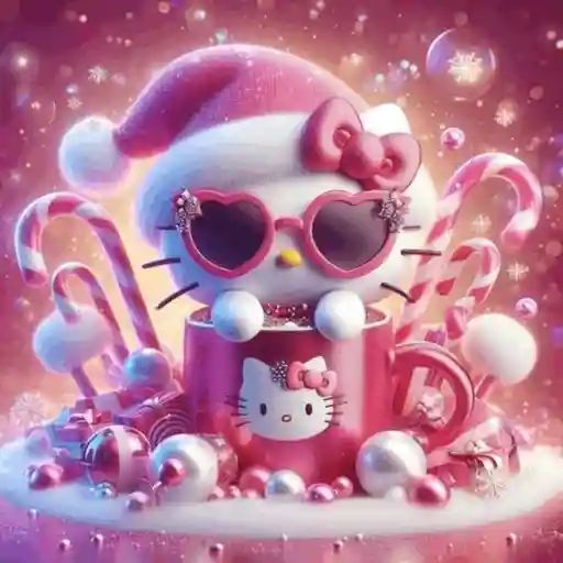 Navidad Rosa Hello Kitty 💕🎀🎄✨ 6