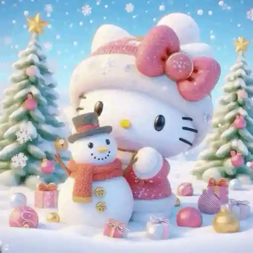 Navidad Rosa Hello Kitty 💕🎀🎄✨ 5