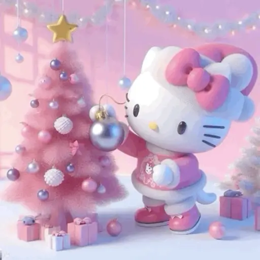 Navidad Rosa Hello Kitty 💕🎀🎄✨ 12
