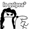 lo golpea*