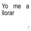 Yo me a llorar