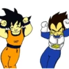 Goku y Vegeta bailando 🔥 8