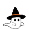Ghost with Witch Hat