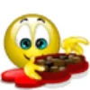 Silly yellow face emoji gif 14