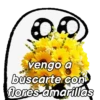 vengo a buscarte con flores-amarillas