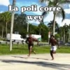 La poli corre wey