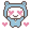 Cute Bear Pixel Gerak 10