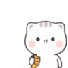 Mochi cat laught and eat 11