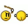 Silly yellow face emoji gif 16