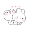 Conejitos dandose amor     ★ ❤️‍🩹 8