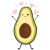 Aguacate Kawaii Animados 4