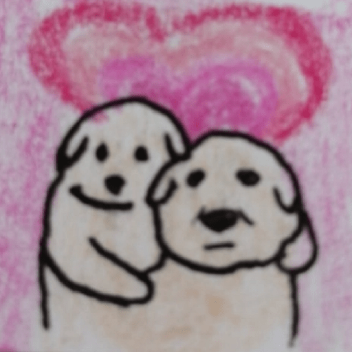 Cachorros abraçados