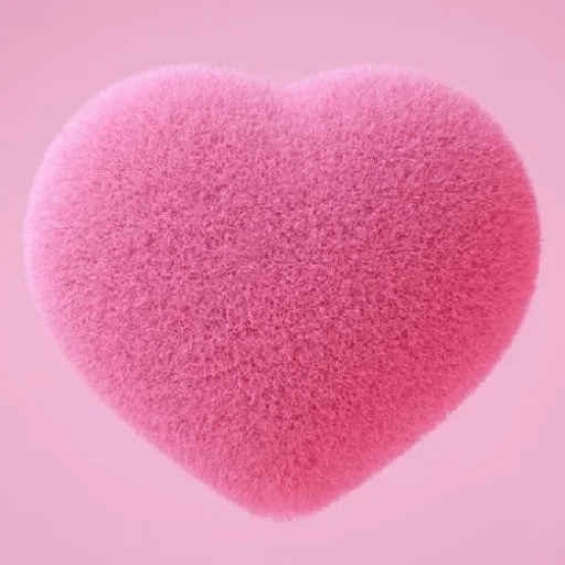 Coração rosa fofinho