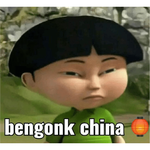 Stiker meme cina 9
