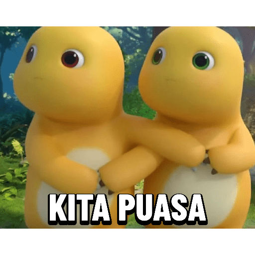 Dino kuning meme puasa ramadan  8