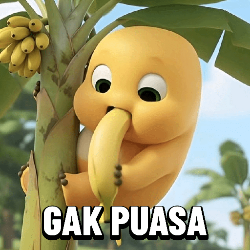 Dino kuning meme puasa ramadan  5