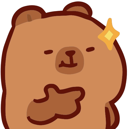 Capibara Emojis 🪵🦫 14