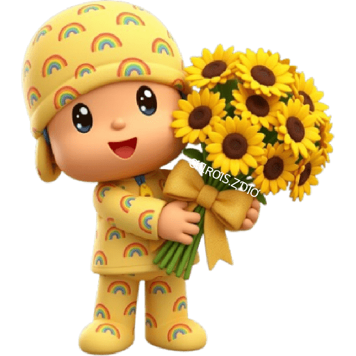 💛🌻 Pocoyó Flores Amarillas🌻💛 12