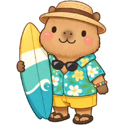 Vacaciones Mood Capybara2🏖️😎 4