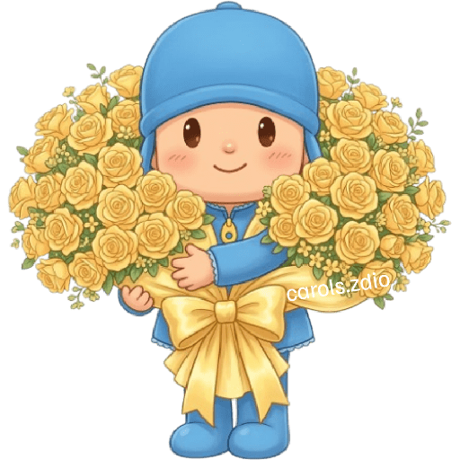 Flores Amarillas Pocoyó Cute🩵 5