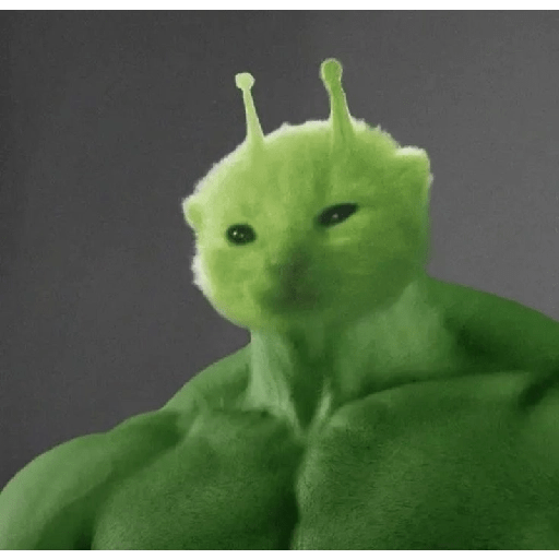 GREEN ALIEN CAT 8