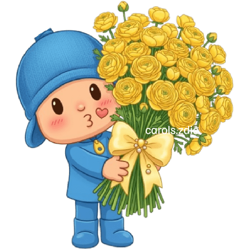 Flores Amarillas Pocoyó Cute🩵 14