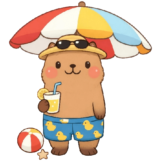 Vacaciones Mood Capybara2🏖️😎 1