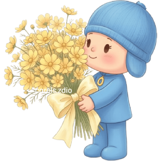 Flores Amarillas Pocoyó Cute🩵 11