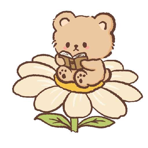 Osito Kawaii Flores 🌼🧸🌼 3