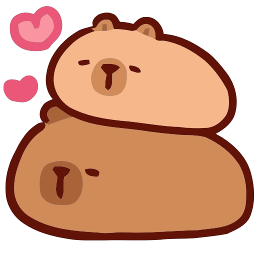 Capibara Emojis 🪵🦫 13