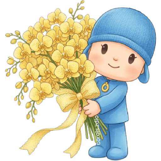 Flores Amarillas Pocoyó Cute🩵 3