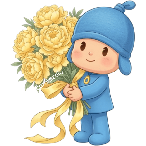 Flores Amarillas Pocoyó Cute🩵 7