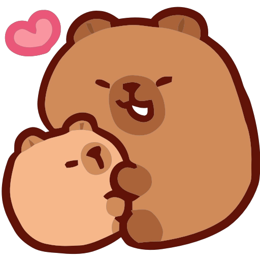 Capibara Emojis 2 🪵🦫🍂 11