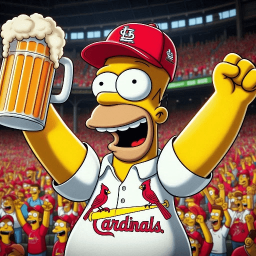 Homero Simpson Cardenales ⚾🏏🧢 1
