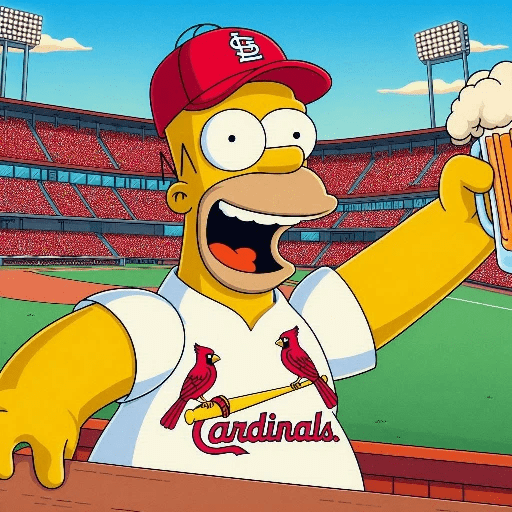Homero Simpson Cardenales ⚾🏏🧢 4