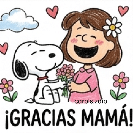 Día de las Madres Snoopy 💐🌷  4