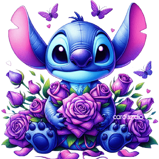 Flores moradas Stitch 💜🪻💜 15
