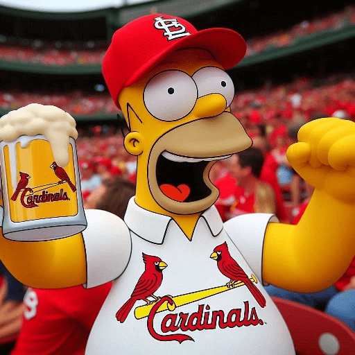 Homero Simpson Cardenales ⚾🏏🧢 10