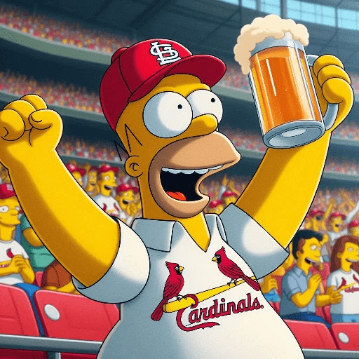 Homero Simpson Cardenales ⚾🏏🧢 8