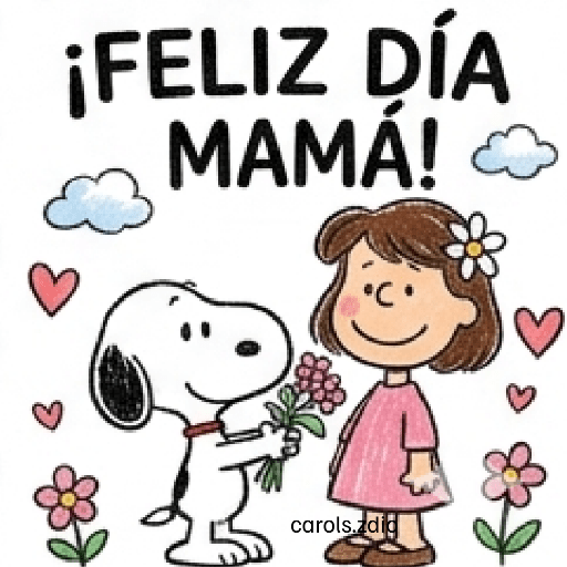 Día de las Madres Snoopy 💐🌷  15
