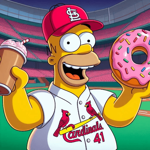 Homero Simpson Cardenales ⚾🏏🧢 3