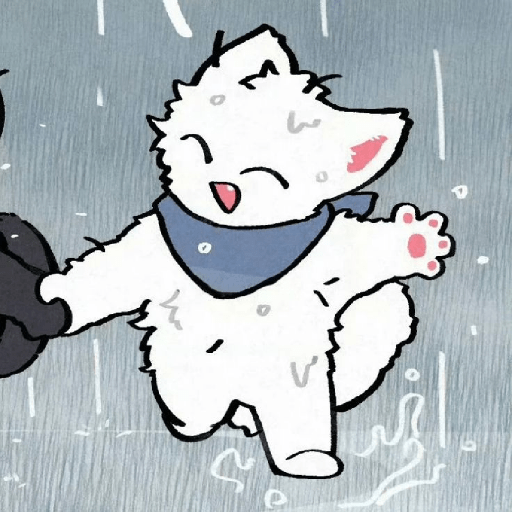(Art) White & Black Cat - 3 14